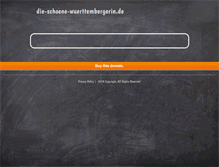 Tablet Screenshot of die-schoene-wuerttembergerin.de
